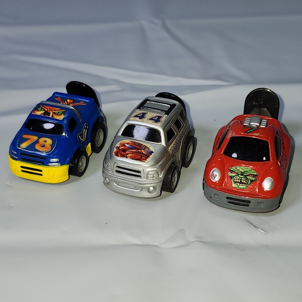 Pull Back Empire Stunt Penny Car Turbo Tricksters Vintage Lot of 3 1997